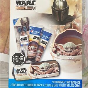 Crest Star Wars Mandalorian Oral Care Set with Green and Brown Accents